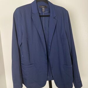 Forever 21 Navy Blue Open-Front Blazer – Size Large